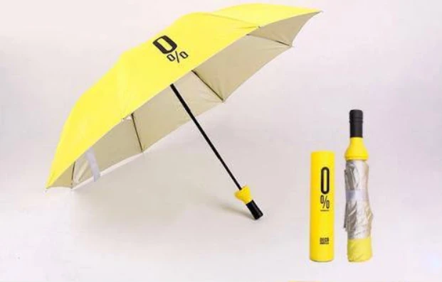 Folding Portable Umbrella with Plastic Case | Wine Bottle Design | Good Quality