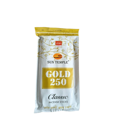 Shah Sun Temple Gold 250 Classic Incense Sticks.