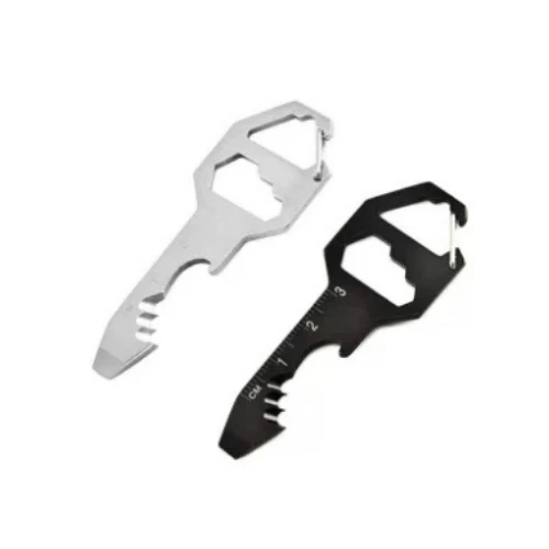 EDC Multi-Function Tool Card | Mini Keychain Bottle Opener, Hexagon Pendant, Scr