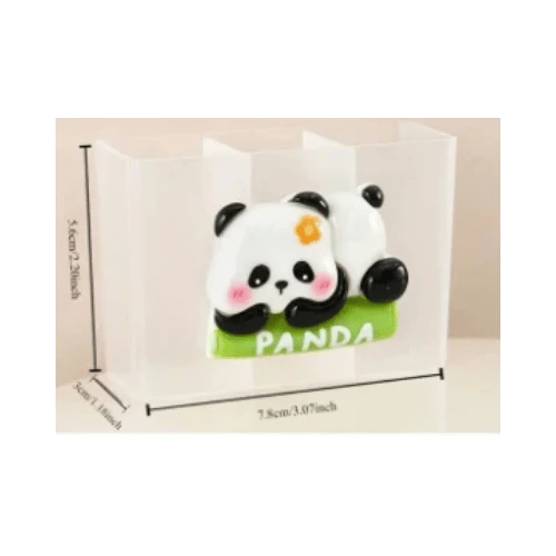 1pc Cute Panda Wall-Mounted Storage Organizer | No-Drill Multi-Use Holder for Ma