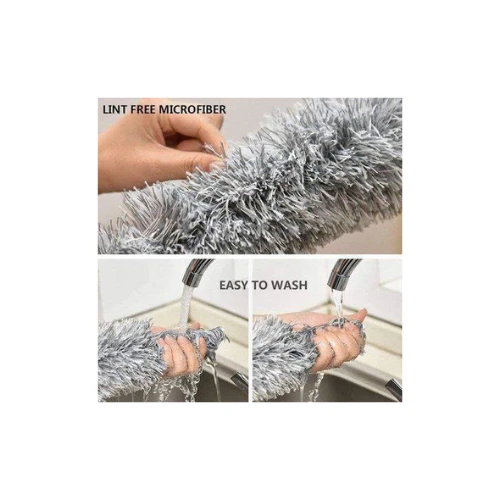 10 Ft Telescopic Microfiber Ceiling Duster – Extendable Stainless Steel Cleaning