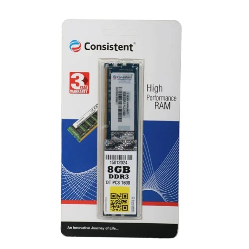 Consistent 8GB DDR3 1600MHz Desktop RAM (Memory) U-DIMM | Long-DIMM | DT PC3-160