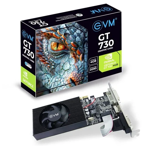 EVM 4GB Nvidia GeForce GT730 Graphics Card – DDR3 – VGA, HDMI, DVI Outputs – Hig
