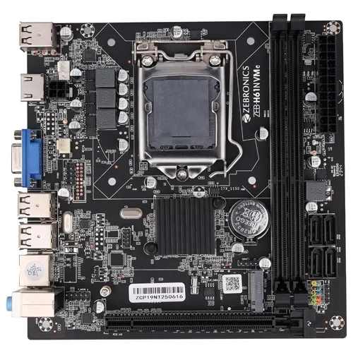 FRONTECH H61 Chipset Motherboard with 2xDDR3 RAM Slots LGA1155 Supports i3/i5/i7