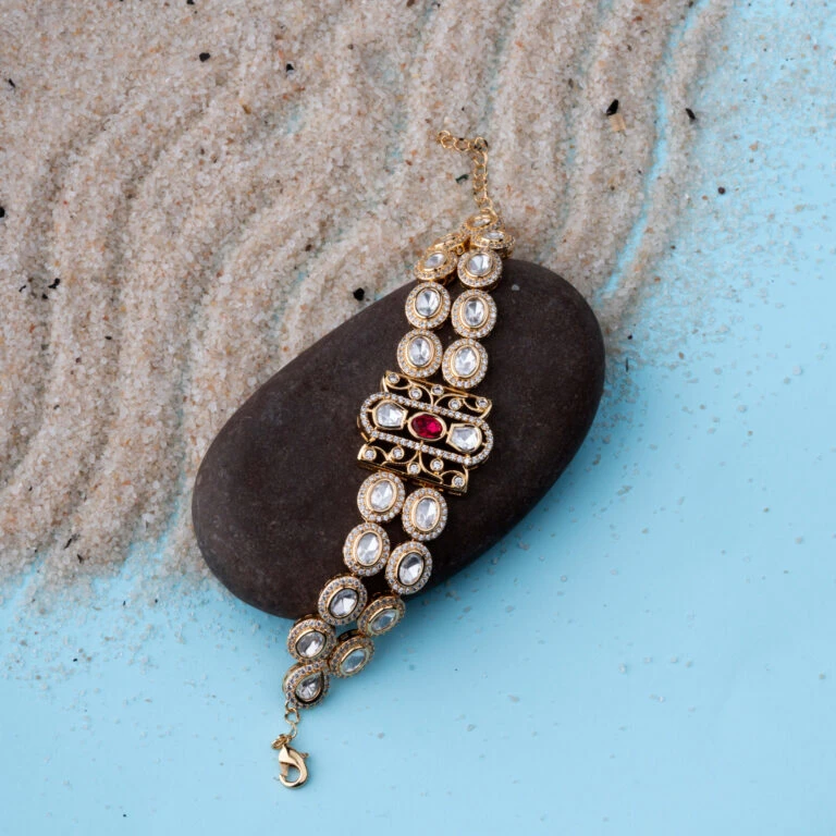 Timeless Ruby & Off-White Bracelet: A Touch of Elegance for Every Style
