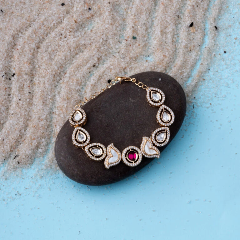 Timeless Ruby & Off-White Bracelet: A Touch of Elegance for Every Style
